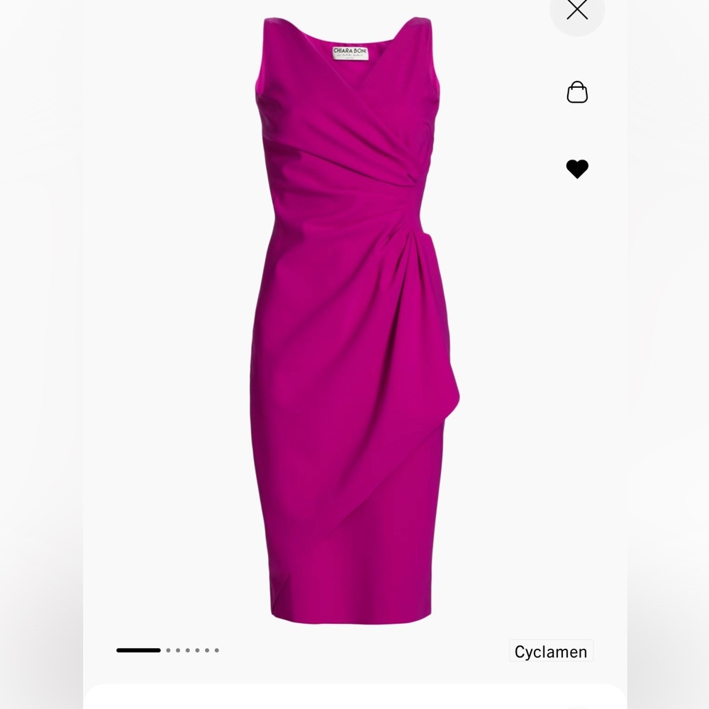 Chiara Boni Cyclamen Draped Midi Dress